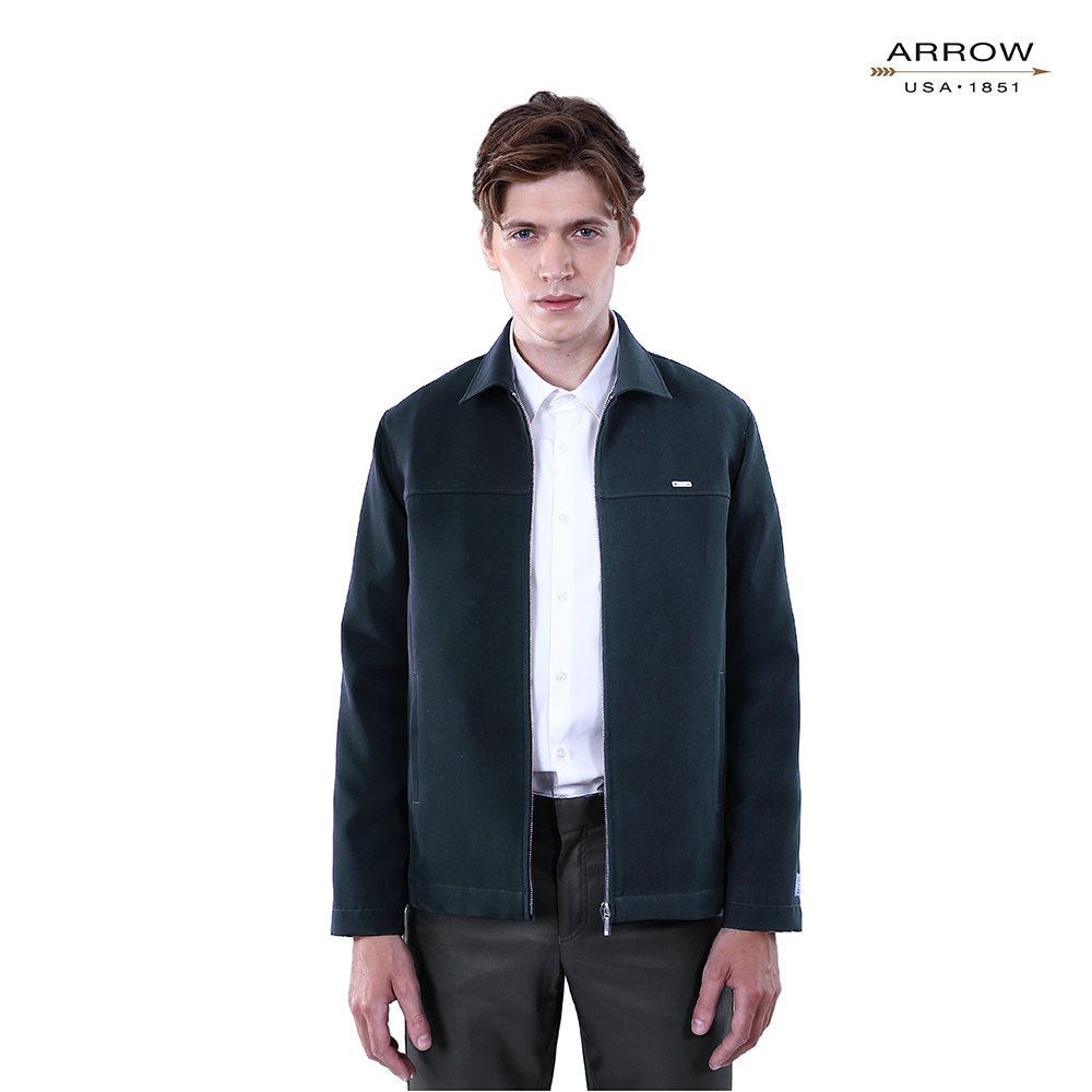 ARROW JACKET เสื้อแจ็ตเก็ตซิปหน้า ทรง SLIM FIT ไม่มีฟองน้ำหนุนไหล่ สวม