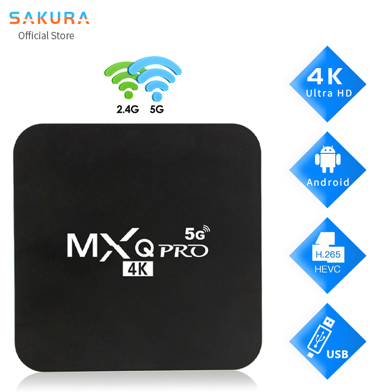 Sakura*MXQPRO 5Gกล่องทีวี TV Smart รุ่นใหม่ล่าสุด Android 10. 0TV Box
