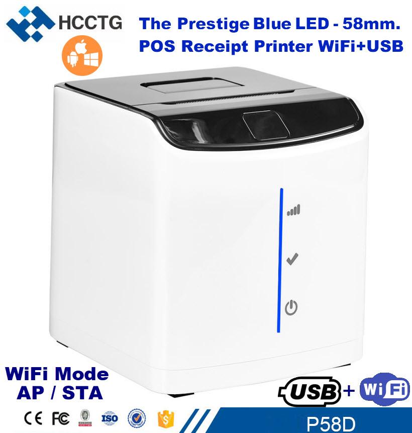 Prestige Blue LED line POS Receipt Printer WiFi USB Thermal Paper 58mm