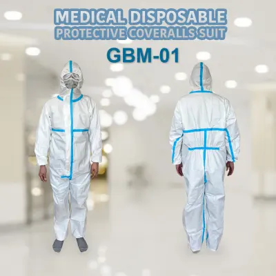 ชุด PPE GBM-01 มีแถบเย็บปิดรอยตะเข็บ สำหรับบุคคลากรทางการแพทย์ ชุด PPE GBM-01 Size L