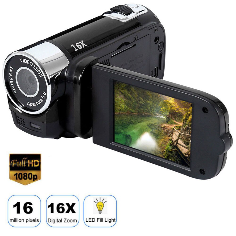 กล้องถ่ายวีดีโอ กล้องดิจิตอล Video camera กล้องวีดีโอ Full HD 1080P กล้องถ่าย Video Record Clear Night Vision Anti-shake LED Light Timed พร้อมส่ง