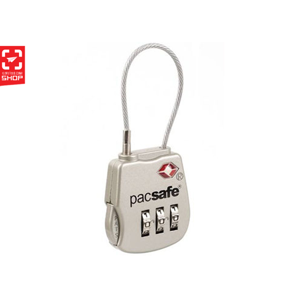 ilovetogo กุญแจล็อก Pacsafe Prosafe 800 TSA accepted 3-dial cable lock