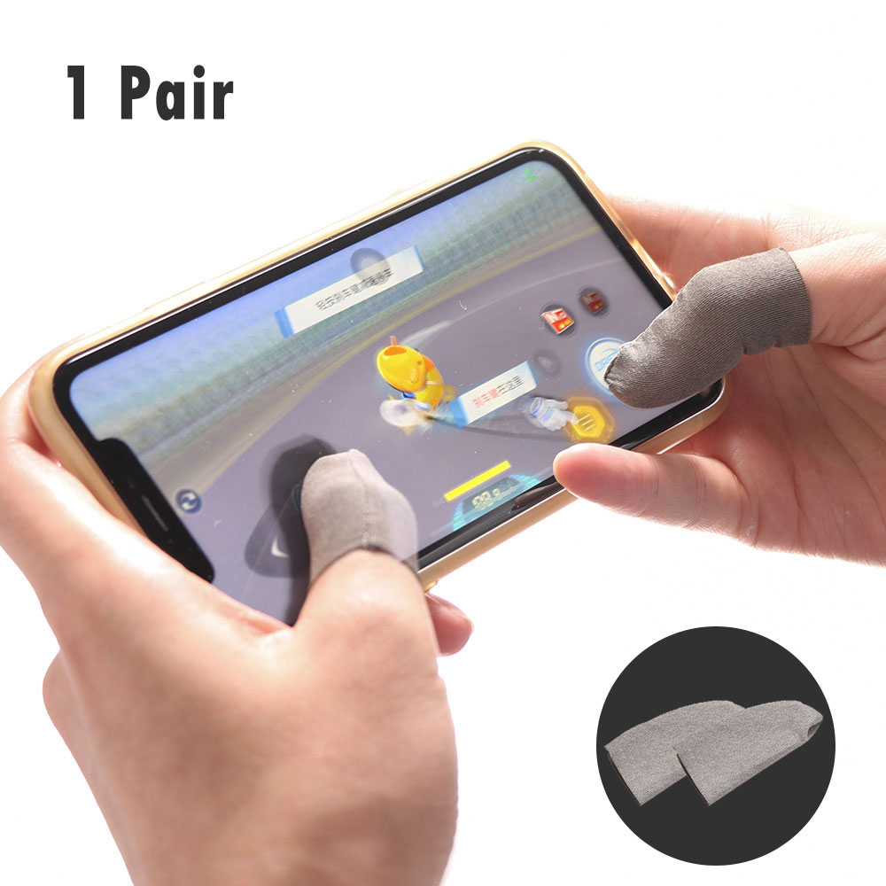 WSMHXRJRY 1คู่ Anti-Slip Breathable ผ้าฝ้าย Sensitive หน้าจอสัมผัส Conductive Triger ปลายนิ้วแขนจอยสติ๊ก Thumb ถุงมือ