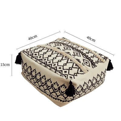 Moroccan Sitting Room Bedroom Futon Mat Cover Floor Tatami Fabric Stool Nordic Removable Bohemian Futon Chair Cushion Cover