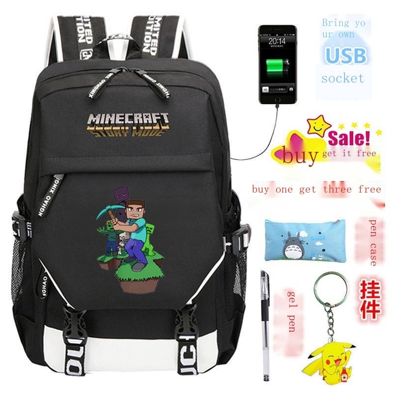 Minecraft School Bag Minecraft Enderman Little Black Game Anime
