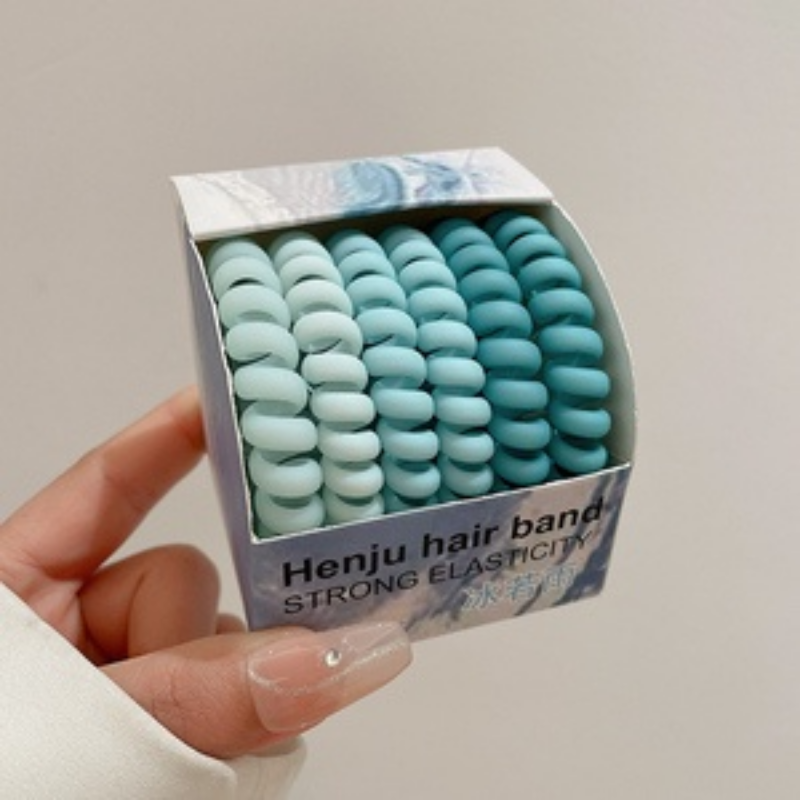 Set 6 dây buộc tóc đàn hồi phong cách Hàn Quốc cho nữ
