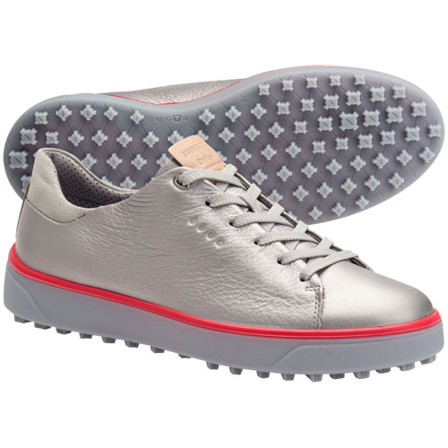 ECCO Women's Tray Golf Shoes /Silver