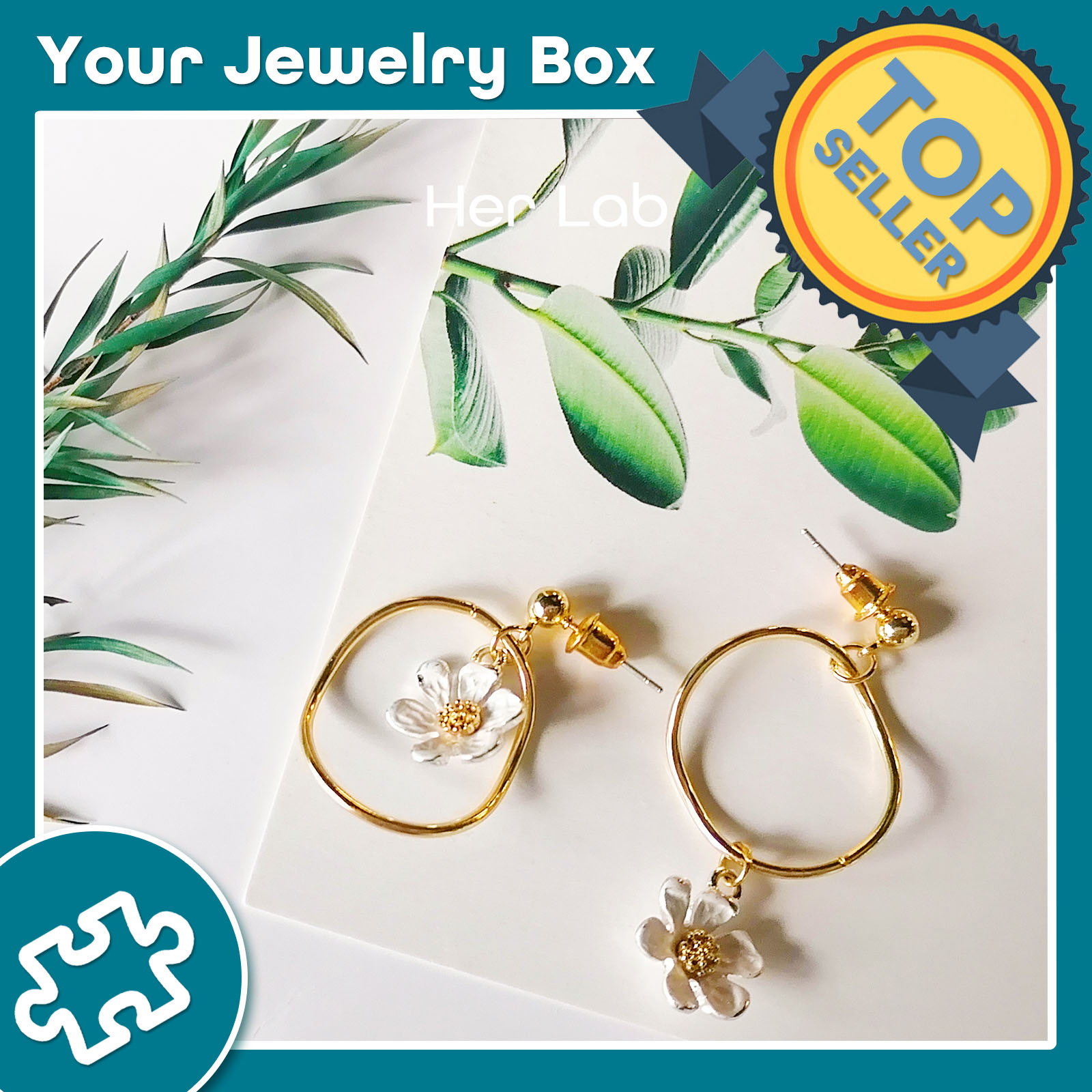 Her Lab Jewelry ไทเทเนียมต่างหู Hypoallergenic ต่างหูสำหรับหู Sensitive