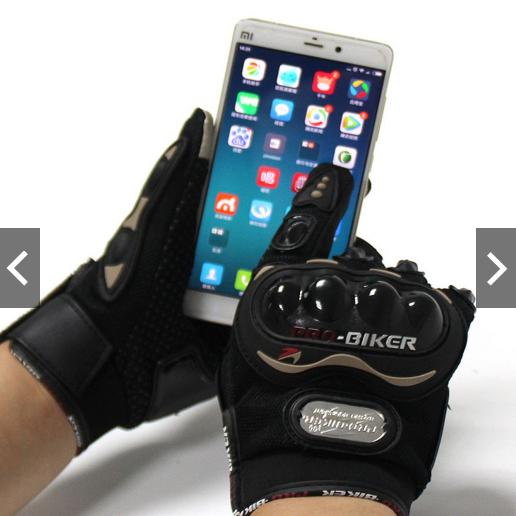 ถุงมือ มอเตอร์ไซค์ รุ่นทัชสกรีน (Touched Screen Gloves) สะดวกทั้งตอนขี่ และ ตอนเล่นโทรศัพท์ - สีดำ/Black