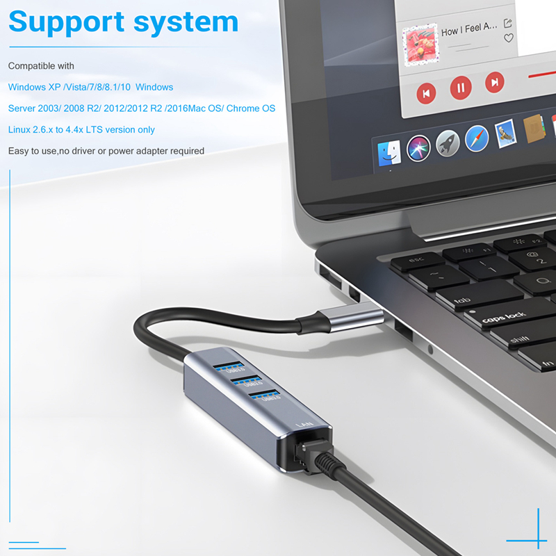 USB C to Ethernet Adapter,RJ45 to USB C for Thunderbolt 3/Type-C Gigabit Ethernet LAN Network Adapter for MacBook Pro