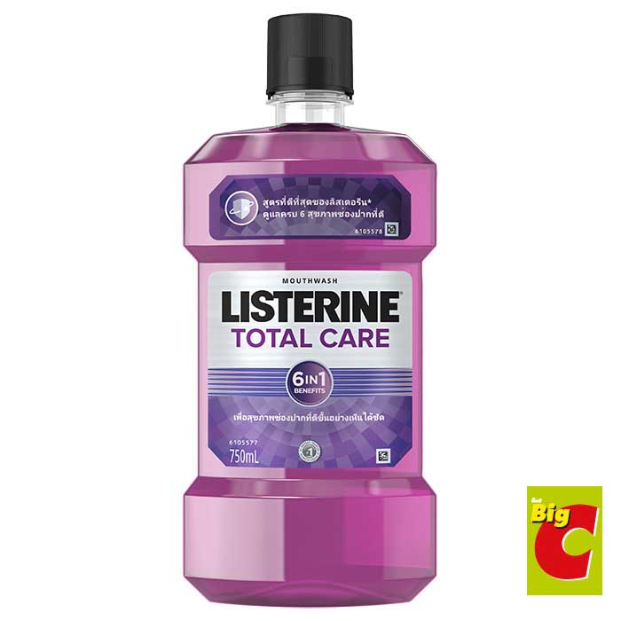 Listerine ลิสเตอรีน น้ำยาบ้วนปาก โทเทิลแคร์ 750 มล. Total Care by Big C