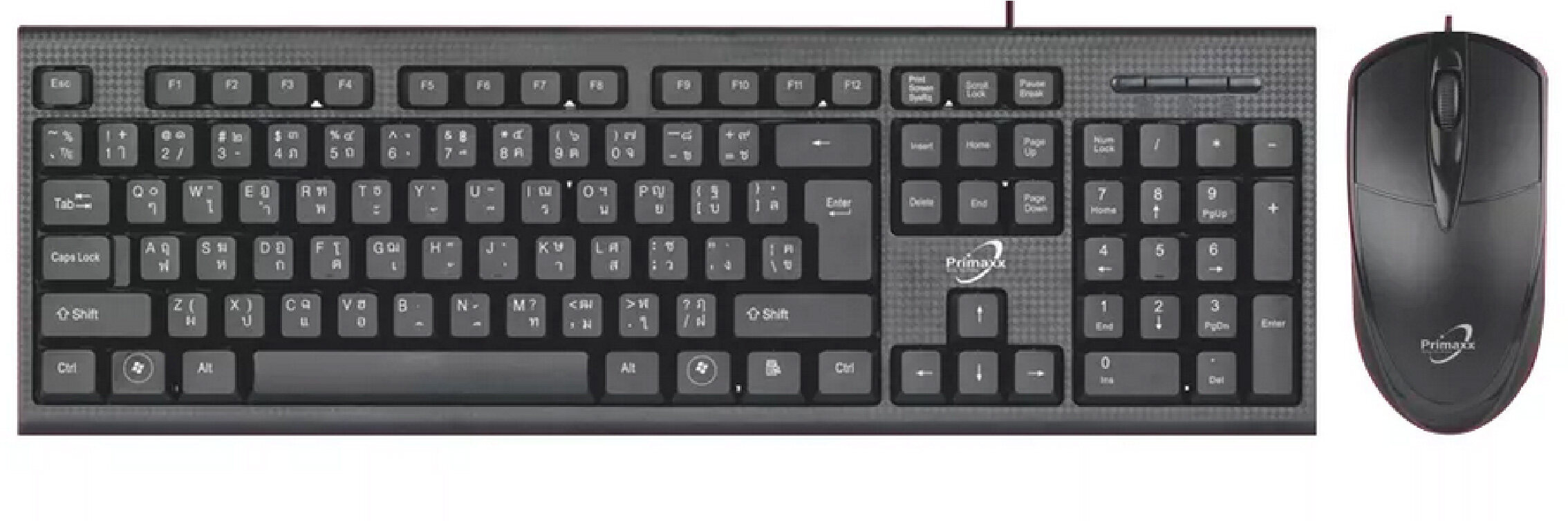 Keyboard+Mouse USB ชุดคีย์บอร์ดกันน้ำ+เมาส์   แป้นภาษาไทย