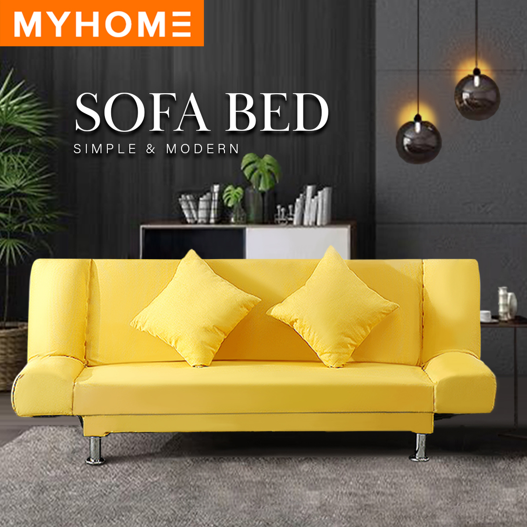 (*สินค้าพร้อมส่ง*)MYHOME DESIGN :โซฟา โซฟาปรับนอน โซฟาผ้ากำมะหยี่(Iris Foldable Sofa Bed )