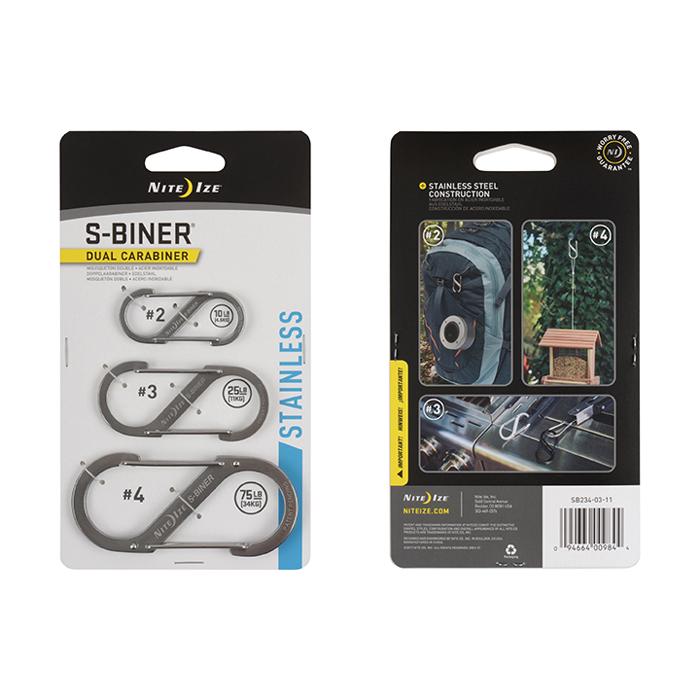 Nite Ize S-Biner #2,3,4  (Stainless)