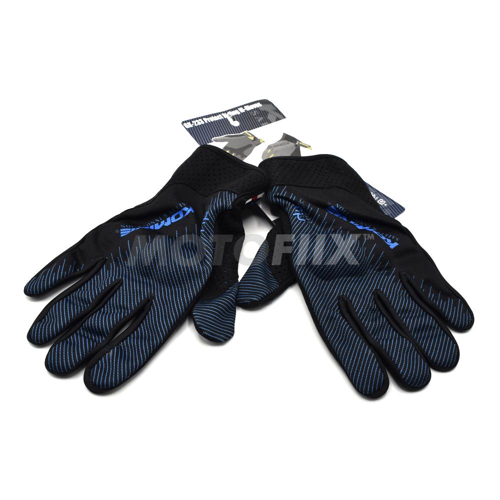 ถุงมือเต็มนิ้ว KOMINE GK-233 P RIDING M-GLV SIZE L BLUE/BLACK