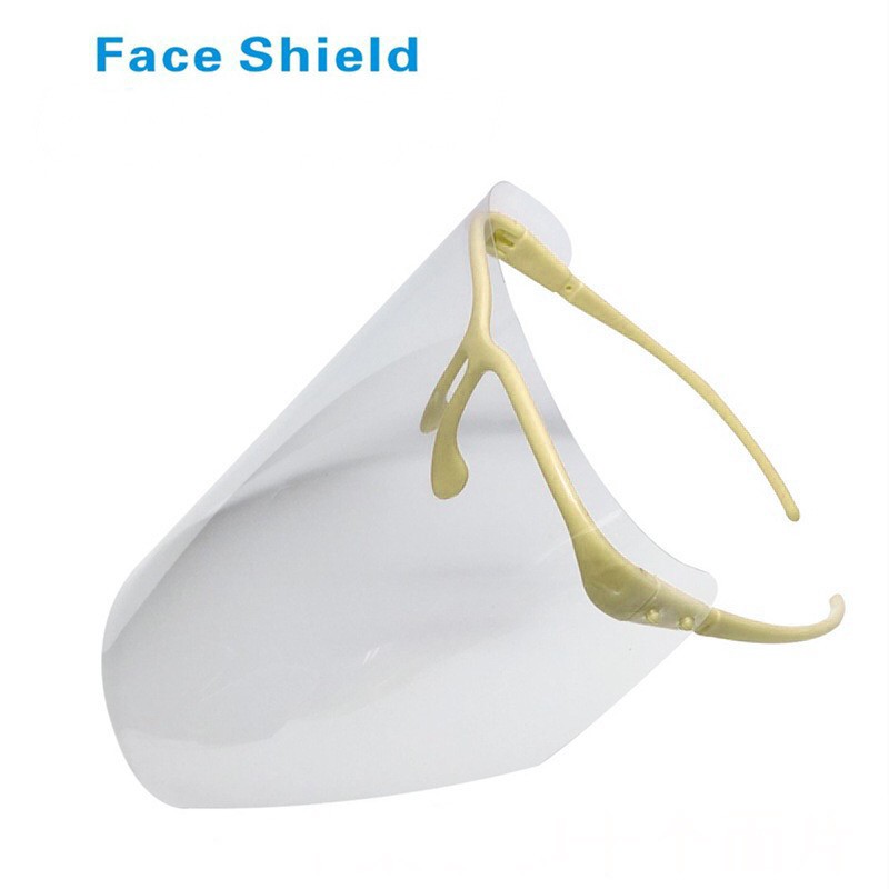 Face Shield ที่กันน้ำลาย กระเด็น หน้ากากแบบใส วัสดุ PC/APET กันหมอก  ใช้สวมเหมือนแว่นตา น้ำหนักเบา ไม่เจ็บหน้า สต๊อกพร้อมส่ง (สุ่มสีแว่นขุ่น/ใส) สี 1 ชิ้น สีขุ่น สี 1 ชิ้น สีขุ่น