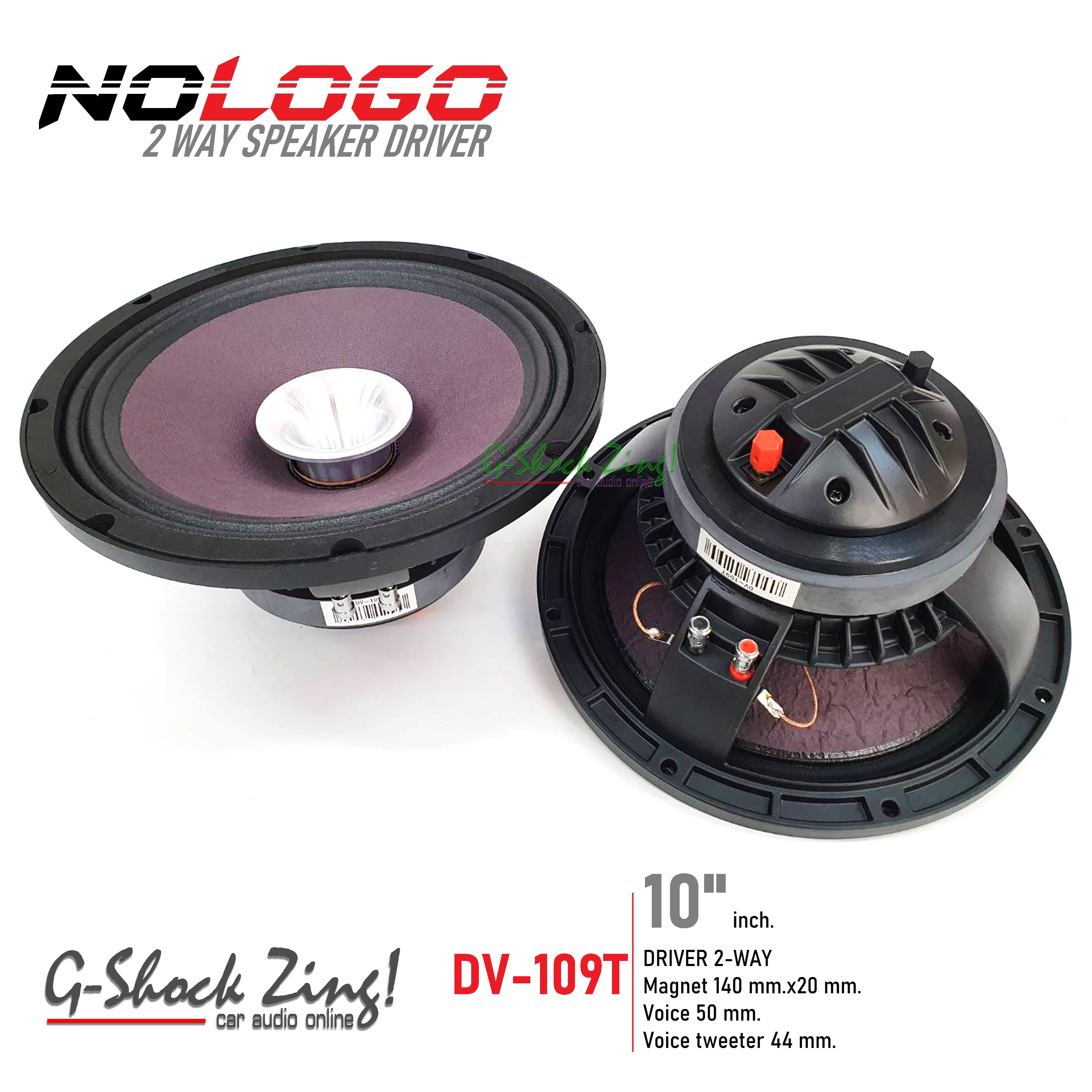 dv 109t ลำโพงเส ยง กลางแหลม ม ดโล ดอกลำโพง 10 น ว 2way 2ทางโคร งหล อ ปากแตร แม เหล ก 140ม ลxหนา20ม ล voice 50 แหลมขนาดวอยซ 44ม ล dv 109t1t 1ค