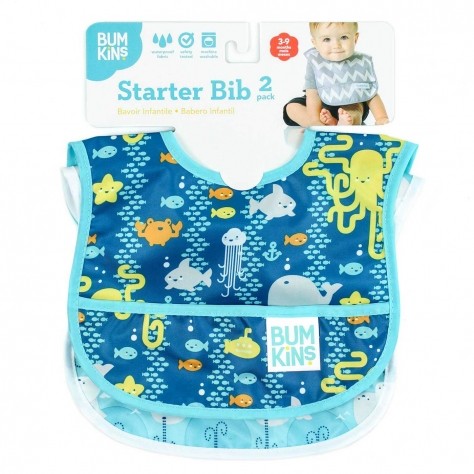 Bumkins SuperBib ผ้ากันเปื้อนเด็กกันน้ำ (แขนสั้น)  สำหรับเด็ก 6 -24 เดือน (firstkidsthailand)