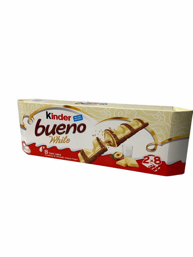 KINDER BUENO White Chocolate  1 กล่อง/บรรจุ16ชิ้น ราคาพิเศษ สินค้าพร้อมส่ง
