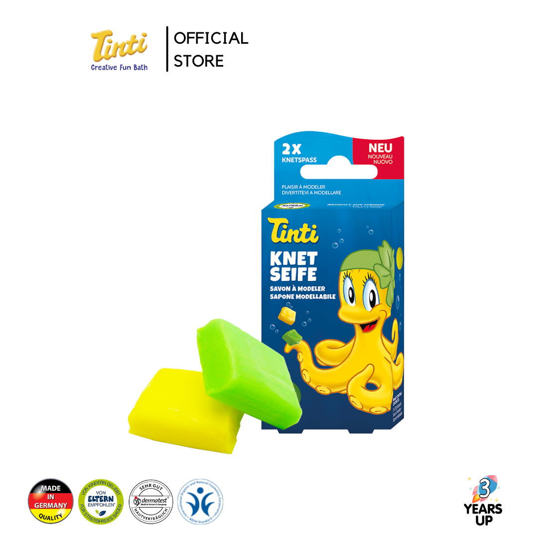 TINTI® สบู่สีปั้นได้ ไร้สารเคมี จากที่เยอรมนี Kneading Soaps สบู่เด็ก สบู่ดินน้ำมัน สบู่ก้อน ของเล่นเด็ก ของเล่นในน้ำ สบู่ล้างหน้าเด็ก baby kid bath