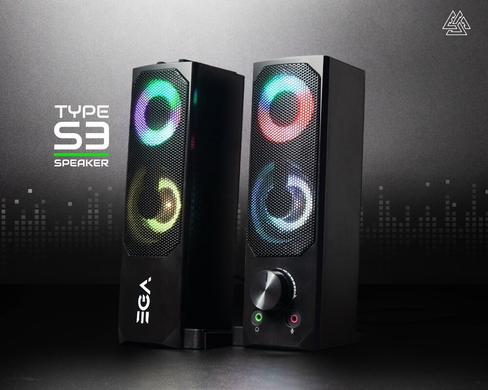 EGA Type S3 Speakers USB 2.1 ลำโพงคอมพิวเตอร์ - Black