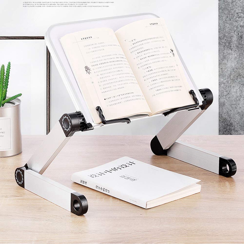 Adjustable Book Stand Height and Angle Adjustable Ergonomic Book Holder Aluminum Book Holder Student with Desktop Book Folder