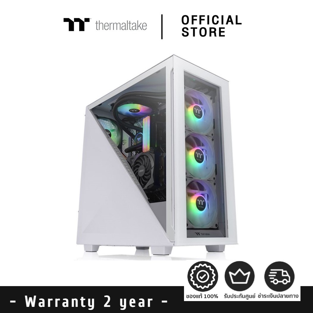 Thermaltake Divider 300 TG ARGB White Tempered Gl*2/120mm ARGB Fan*3 (CA-1S2-00M6WN-01) ราคา 3,873 บาท*ส่งฟรี