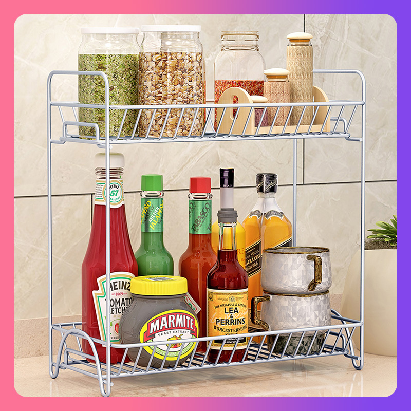 Kitchen spice rack //  ชั้นวางของครัว ชั้นวางปรุงรด ชั้นวางของในห้องน้ำห้องรับแขกสำนักงานระเบียงชั้นเก็บของ / ชั้นเก็บของหลายชั้น / ชั้นวางของอเนกประสงค์