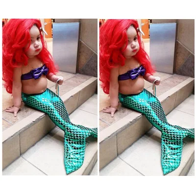 nikit Mermaid Tail Bikini Set for Baby Girls the Little Swimsuit Swimwear Bathing Swimming