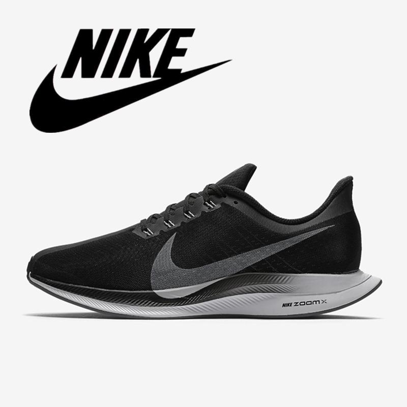 _ NIKE ZOOM PEGASUS Turbo 35 Pria Sepatu Lari Ringan Wanita Sneaker Menyerap Keringat Hitam dan Putih 36-45 AJ4114-001 Sangat Baik produk