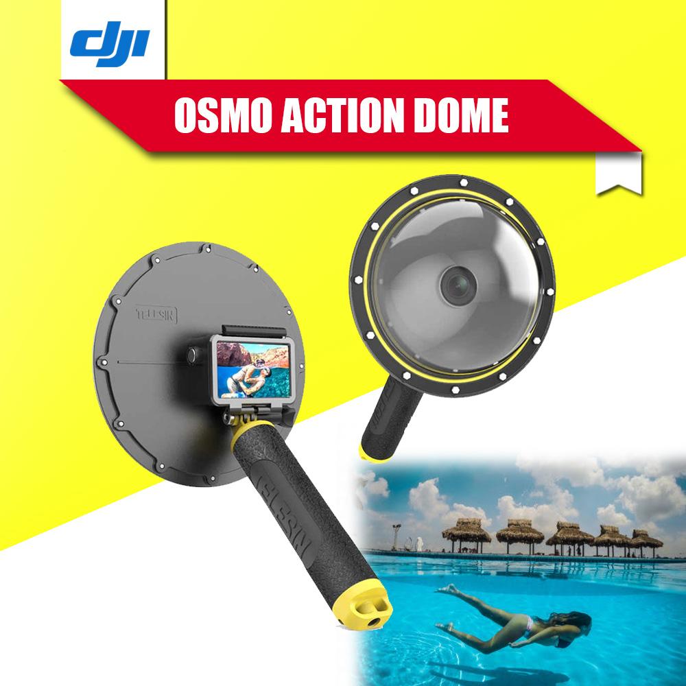TELESIN DJI Osmo Action DOME โดมถ่ายครึ่งบกครึ่งน้ำ 6  นิ้ว กันน้ำลึก 30 m Waterproof Housing Case With Handle for