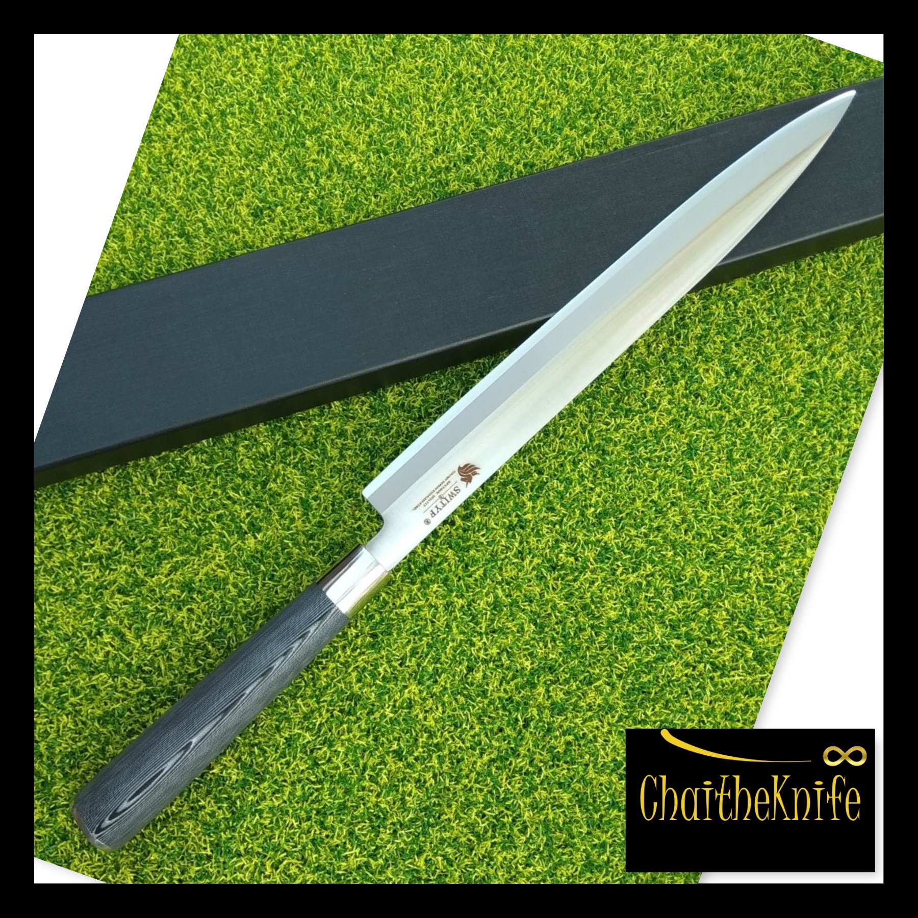 สำหรับคน#ถนัดมือซ้าย #มีดเชฟ ญี่ปุ่น ยานากิบะ Yanagiba Japanese fish knife ใบมีดยาว 30 เซ็นติเมตร ด้ามจับ G10 เกรดพรีเมี่ยม/ Left hand Japanese yanagiba fish knife blade length 30 CM G10 handle super premium