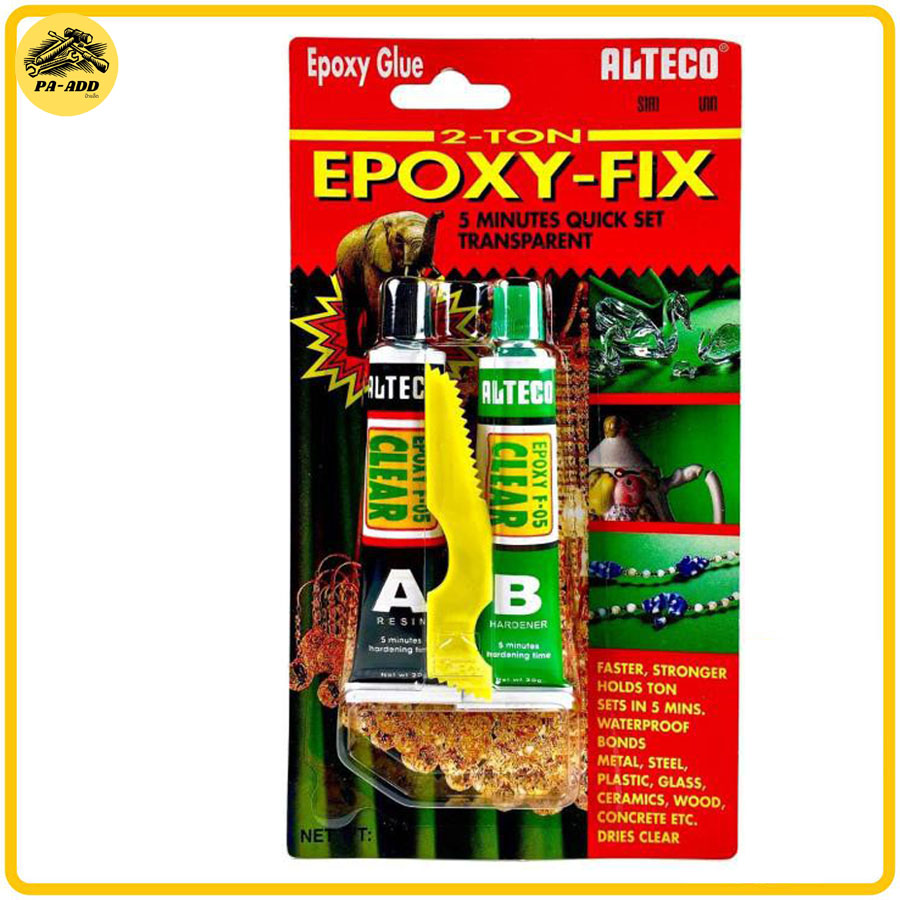 กาวปะเหล็ก EPOXY FIX อีพ็อกซี่ 2ตัน สีใส แห้งเร็วใน5นาที ติดพลาสติก