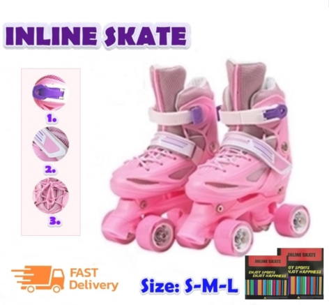 รองเท้าสเก็ต โรลเลอร์สเกต Rollerskate A0027 สำหรับเด็กหญิงและชาย รุ่น 4 ล้อ ปรับขนาดไซร์ได้ (มี 4 สี)