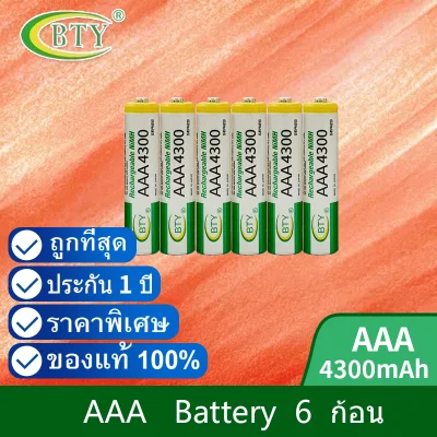 BTY ถ่านชาร์จ AAA 4300 mAh Ni-MH Rechargeable Battery (6 ก้อน)