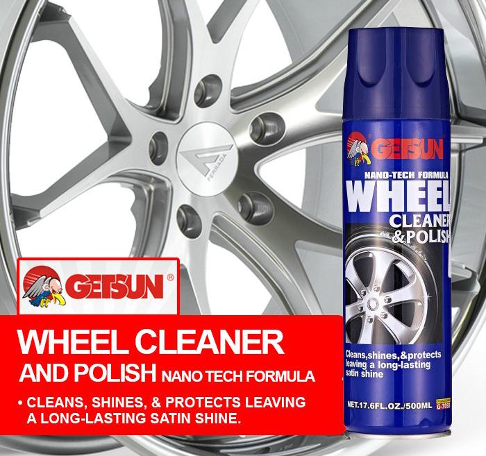 Getsun Wheel Cleaner And Polish 500ml สเปย์โฟม สเปย์ทำความสะอาดล้อแม๊ก และ อัลลอยด์ สเปย์ล้างล้อ