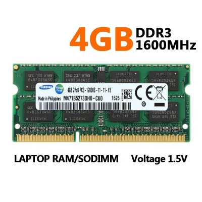 Samsung 2Rx8 4GB Memory DDR3 1600MHz RAM PC3-12800S แรมโน๊ตบุ๊ค