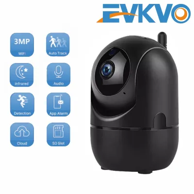 EVKVO - Intelligent Auto-Tracking - YCC365 PLUS APP HD 3MP Rotate Wireless WIFI PTZ IP Camera CCTV Home Security Surveillance