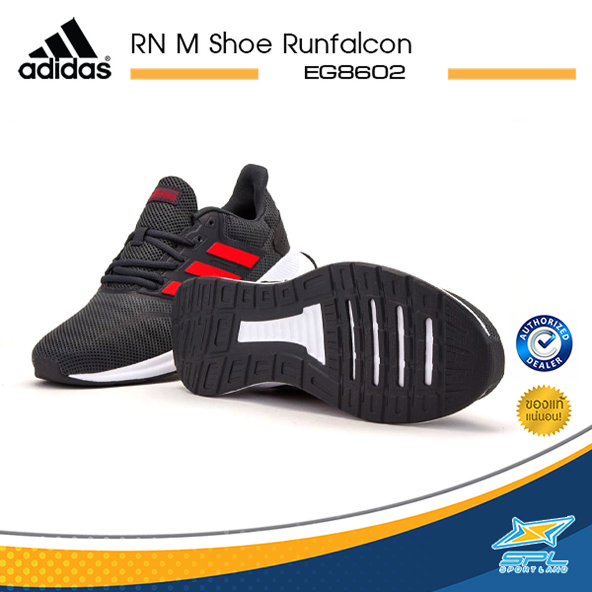 Adidas รองเท้าวิ่ง รองเท้าผู้ชาย รองเท้าออกกำลังกาย อาดิดาส Running Man Shoe Runfalcon EG8602 (2000) สี ดำ ไซส์ EU 39 สี ดำไซส์ EU 39
