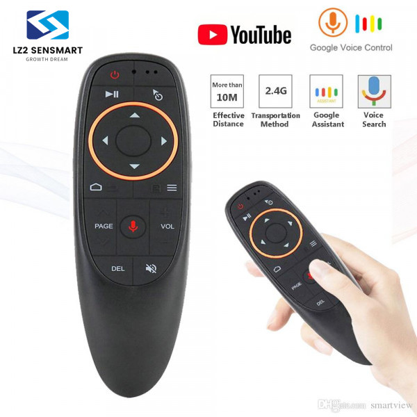 G10s (Gyroscope) Voice Remote Control 2.4G Wireless Gyroscope Air FLY Mouse MIC IR Learning for Android tv box