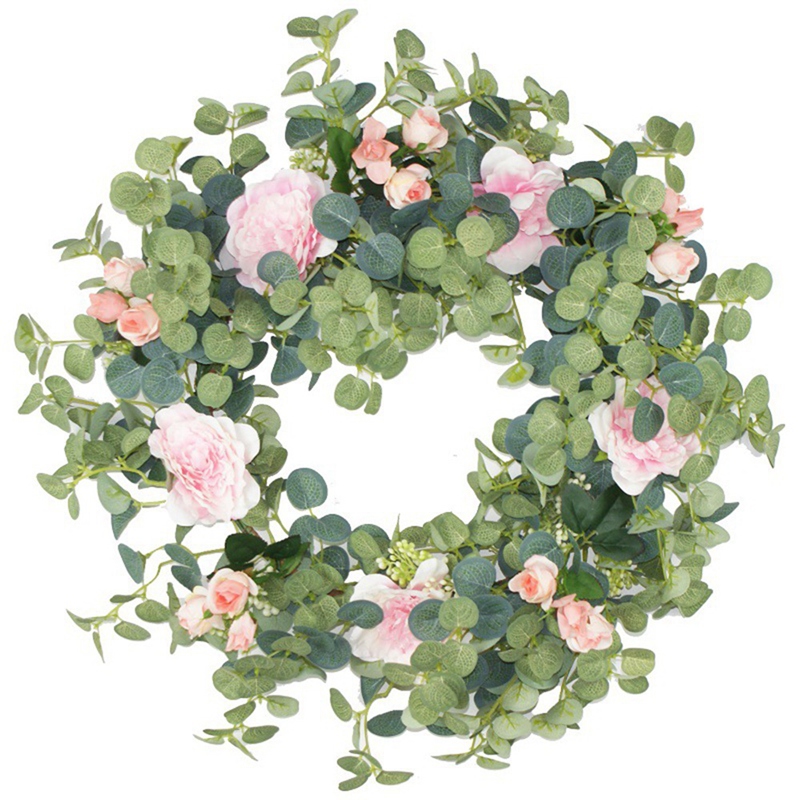 Spring Summer Front Door Wreath All Weather Outdoor Wreath That Lasts for Years, Wall Wedding Party Garden Home Decor