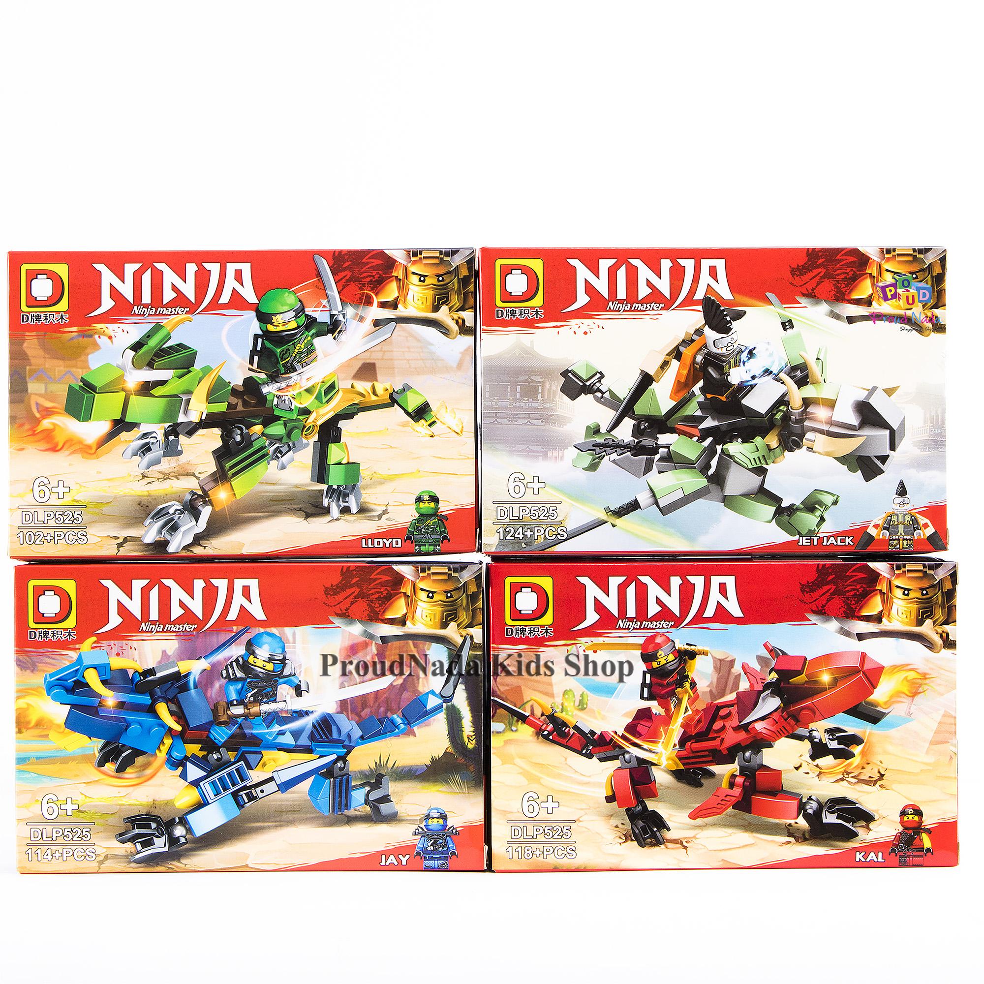 ProudNada Toys ของเล่นเด็กชุดตัวต่อเลโก้นินจามังกร DLP NINJA master DLP525 สี สำน้ำเงินเข้ม