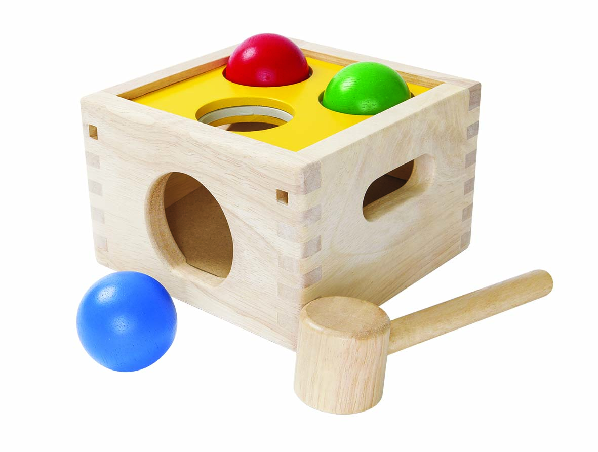 PLANTOYS PUNCH AND DROP ของเล่นไม้ แปลนทอยส์ ของเล่นเสริมทักษะ กล่องตอกลูกบอล