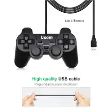 ภาพขนาดย่อของภาพหน้าปกสินค้าจอยเกมส์ คอนโทรลเลอร์ จอยสติ๊กเกม สาย USB Wireless Joystick Controlle รองรับPCWinXPWIN7WIN8WIN10 and other XBOX Plug and play B49 จากร้าน Happymall.TH บน Lazada ภาพที่ 7