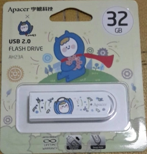 สินค้า FLASH DRIVE แฟลชไดร์ฟ NING S 32GB ขาว Apacer AH23A