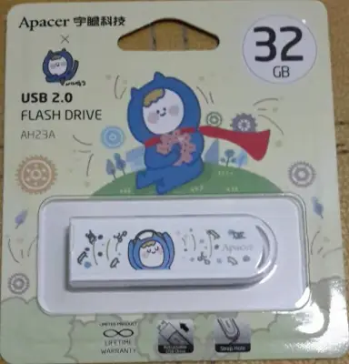 FLASH DRIVE แฟลชไดร์ฟ NING S 32GB ขาว Apacer AH23A