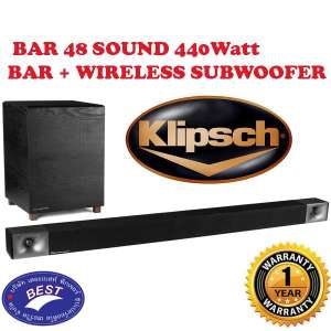 KLIPSCH BAR 48 (440W) SOUND BAR + WIRELESS SUBWOOFER ลำโพงซาวด์บาร์+ซัฟวูฟเฟอร์ไร้สาย