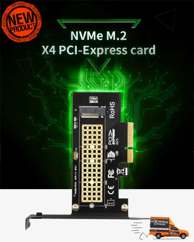 ภาพหน้าปกสินค้าLBShare M.2 NVMe SSD TO PCIE 3.0 X4 adapter M Key interface card S PCI Express ssd m.2 nvme pci to m2 จากร้าน Limit Break บน Lazada