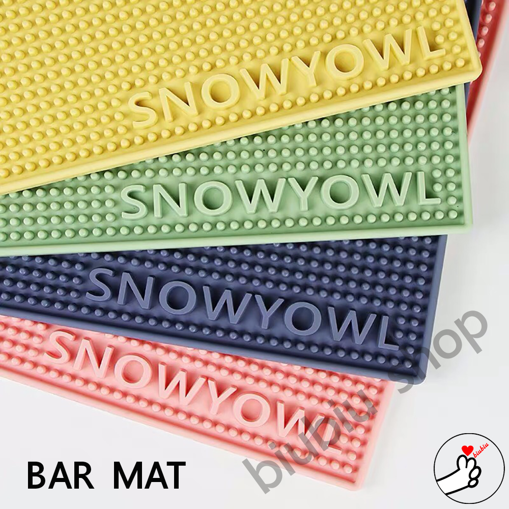 BAR MAT บาร์แมท แผ่นยางรองหน้าบาร์ แผ่นยางกันลื่น Bar mat ยางรองกันความร้อน [SNOWYOWL]