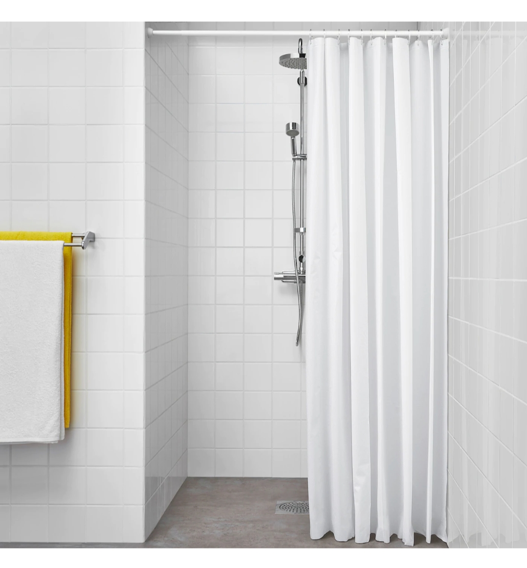 BJÄRSEN เบยร์เชนผ้าม่านห้องน้ำ, IKEA ขาว180x200 ซม.